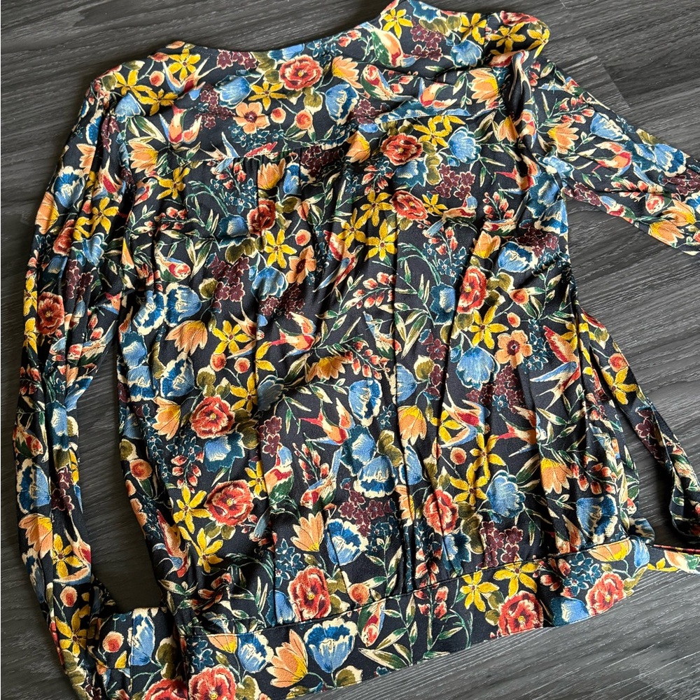 Sèzane NEW DAFNÉ BLOUSE in Birds Printed - Picture 2 of 8